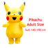 Pikachu Inflatable Costume Anime Cosplay Costume Pokemon Peluche Mascot Carnival Fantasy Adult Costumes